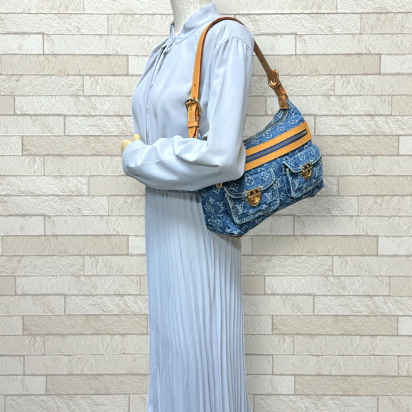 Louis Vuitton Handbags - Louis Vuitton Baggy PM Monogram Denim Shoulder Bag Blue